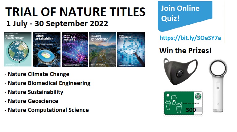 Trial of Nature titles (1 Jul. – 30 Sep. 2022)