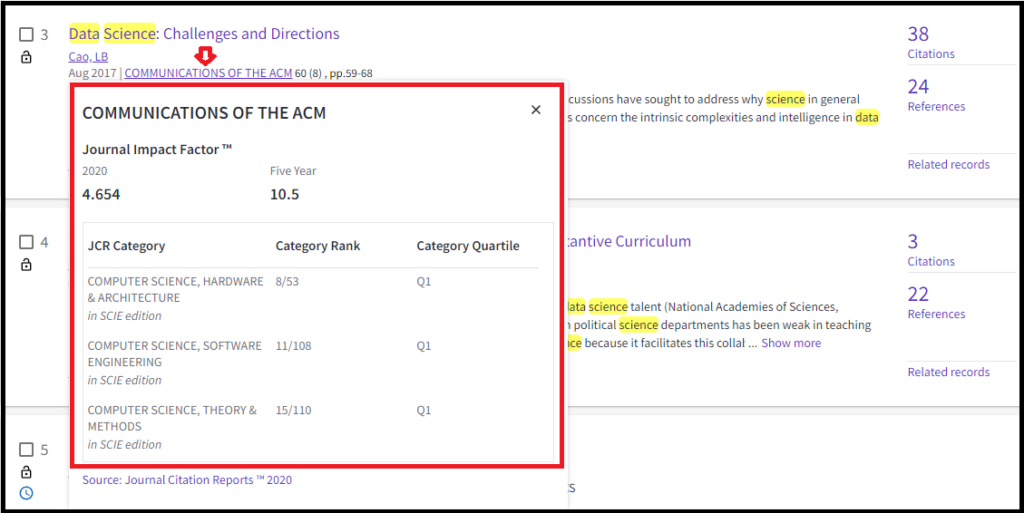 How to Find the Impact Factor in Web of Science – Asian Insitute 