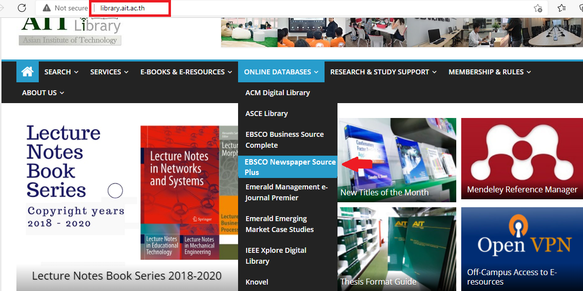 EBSCO Newspaper Source Plus Asian Insitute of Technology Library