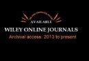 Wiley Online Journals is now available!