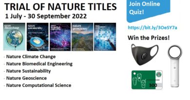 Trial of Nature titles (1 Jul. – 30 Sep. 2022)
