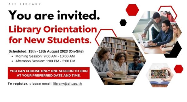 Library Orientation: 15th – 18th August 2023 – Asian Insitute of ...