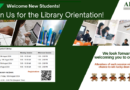 Invitation to Library Orientation (13-16 August 2024)